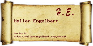 Haller Engelbert névjegykártya